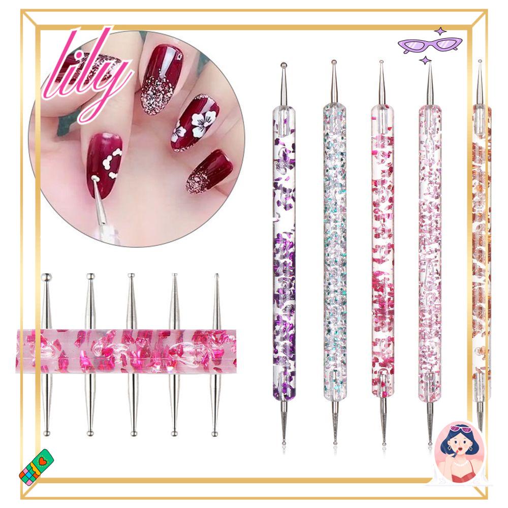 Lily 5Pcs Dotting Pen Fashion 2arah Lukisan Profesional