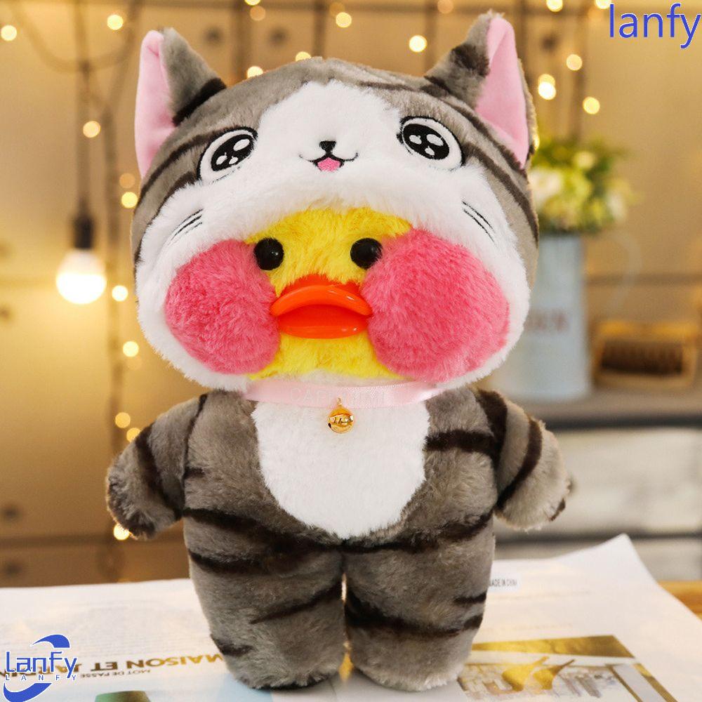 Lanfy Lalafanfan Bebek Mainan Mewah Anak Korea Anak Hadiah Natal Berubah Ke Babi Kucing Kelinci Plush Animal Toys Anjing Panda Bebek Kuning Boneka Mainan