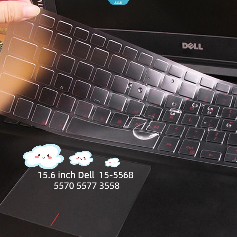 Cover Keyboard Laptop TPU Untuk Model 15.6 Inch Dell Inspiron 15-5568 5570 5577 3558 Aksesori Keyboard Laptop Cakupan Penuh Tahan Air Pelindung Case [ZK]