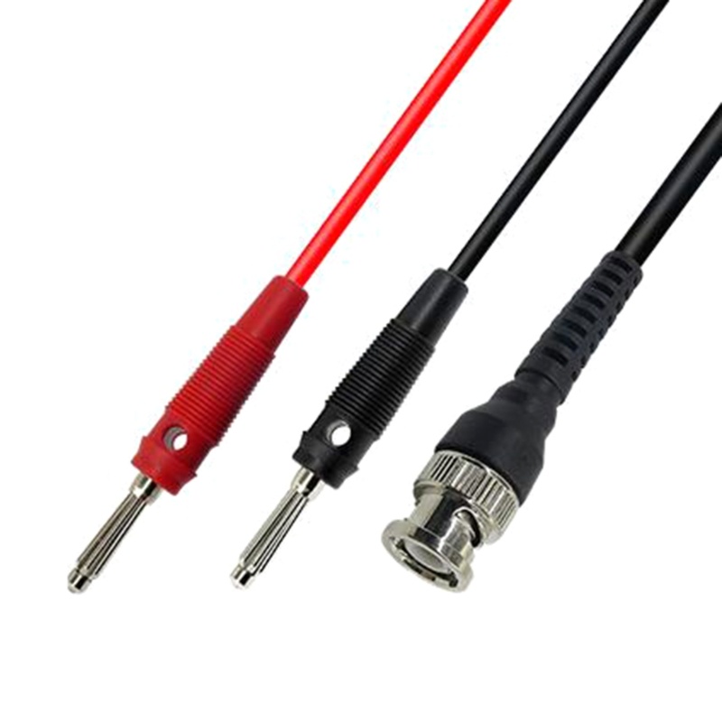 Cre Compatible-Untuk Osiloskop Sinyal-Generator BNC Ke Dual 4mm Stackable Shrouded Banana Plug Dengan Test Leads-Proba C