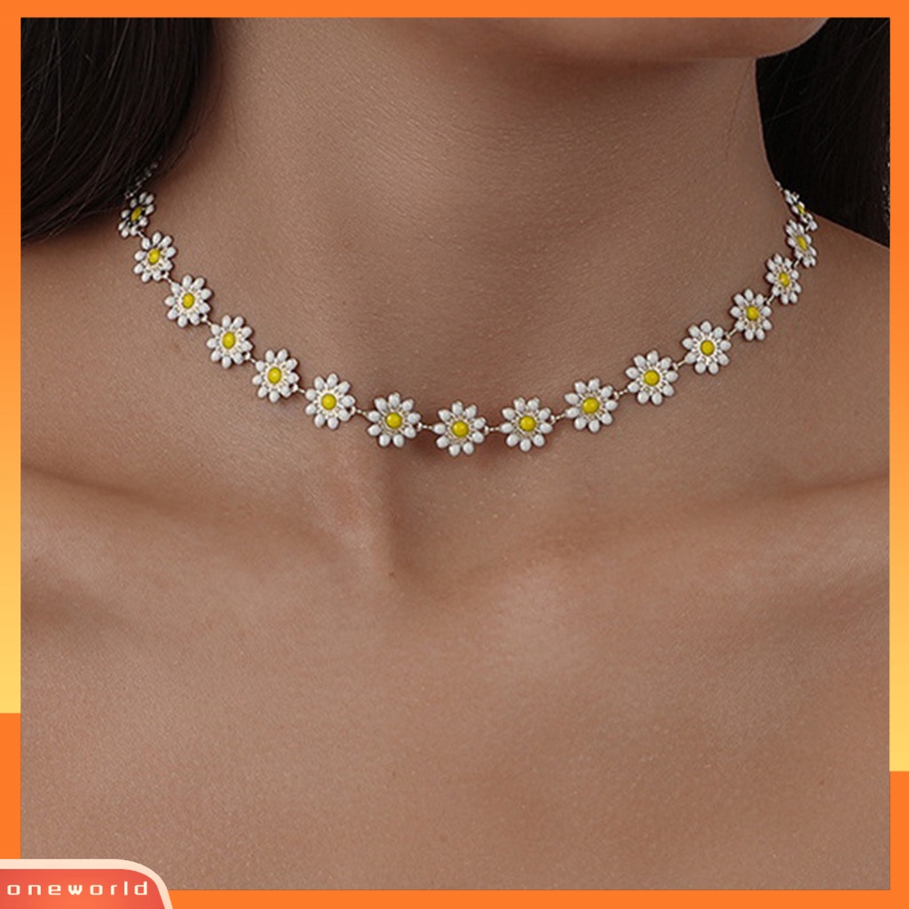 [EONE] Wanita Kalung Krisan Dress Up Perhiasan Retro Adjustable Rantai Klavikula Untuk Pesta Perjamuan Pernikahan Prom