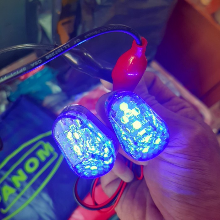 Lampu sein tempel mini sen led tempel mini - Biru ready