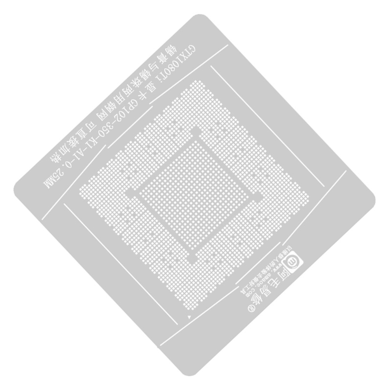 Vivi GP102-350-K1-A1 Stensil Solder Steel Template Untuk GTX1080Ti BGA Station Kit