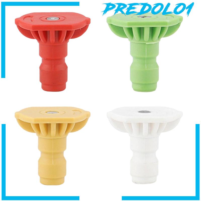 [Predolo1] 4x Pressure Washer Nozzle Tips Set Mudah Dipasang Untuk Membersihkan Mencuci Suku Cadang Mobil