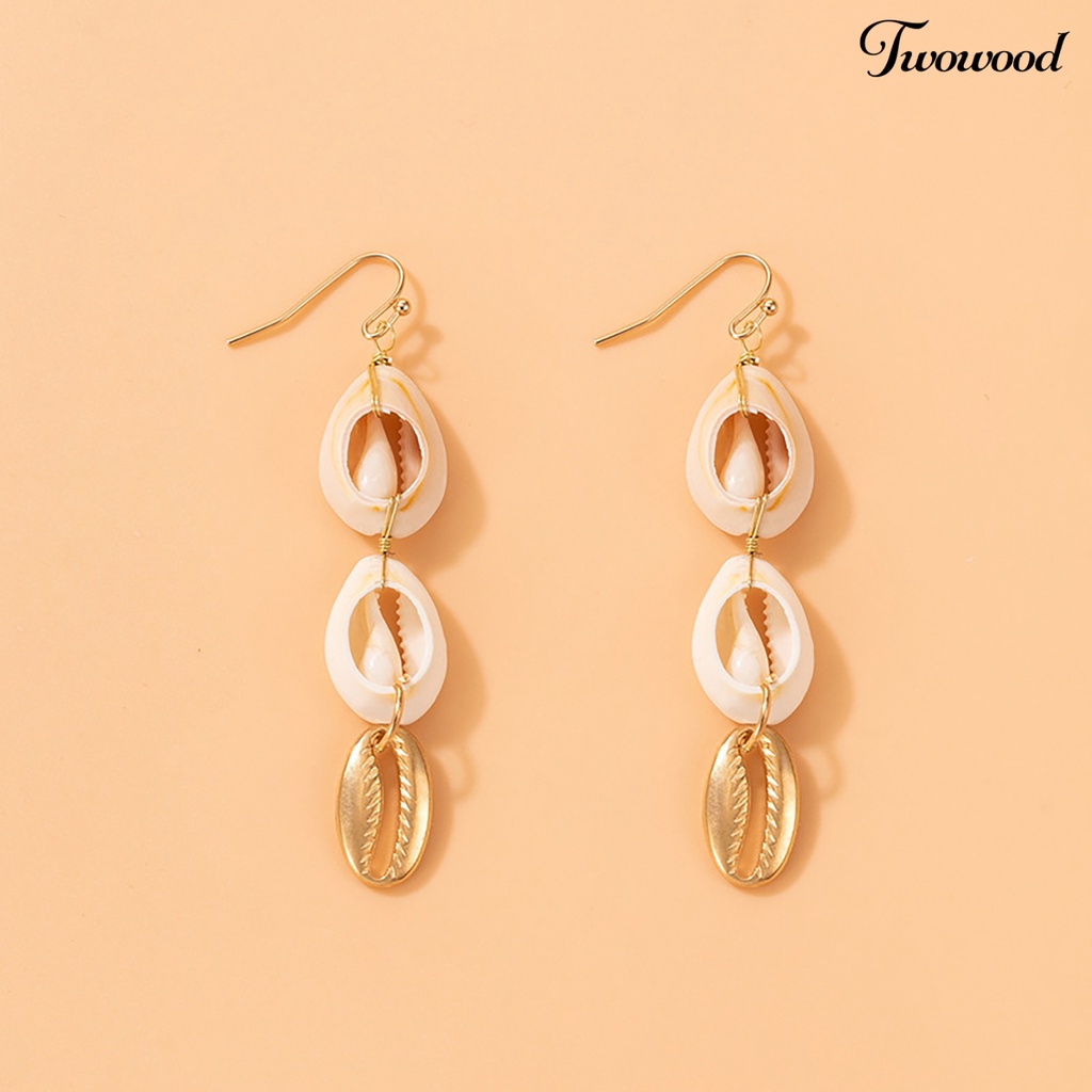 Twowood 1pasang Anting Kait Eye-catching Charming Alloy Stylish Women Menjuntai Earrings Perhiasan Hadiah Untuk Wanita