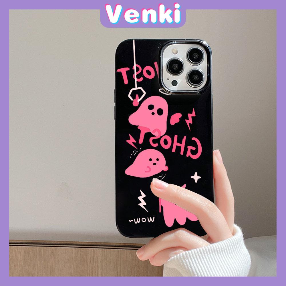 VENKI - For iPhone 11 iPhone Case Black Glossy TPU Soft Case Shockproof Protection Camera Angel Devil Compatible with iPhone 14 13 Pro max 12 Pro Max xr xs max 7Plus 8Plus