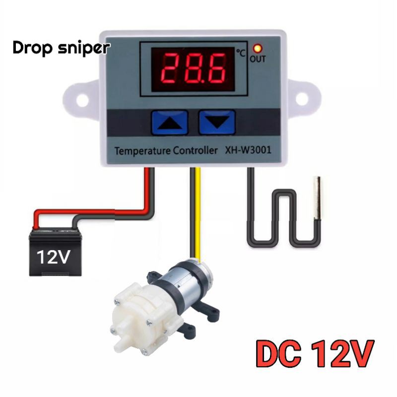 Alat pengontrol Temperatur Suhu Otomatis for Mesin Penetas Telur Aquarium Thermostat W3001