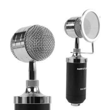 Mikrofon Kondenser Microphone Condenser dengan Shock Proof Mount TaffSTUDIO  - BM-8000 BM8000