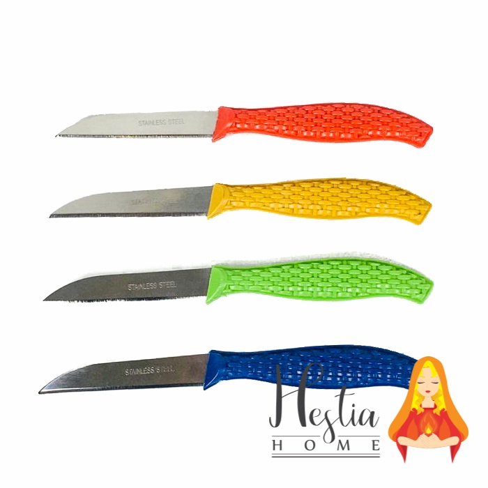 

Pisau 12 pcs Motif Anyam Dapur Buah Tajam Tebal High Quality Serbaguna