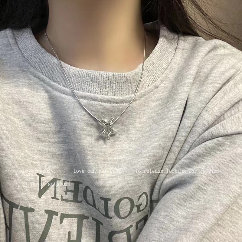 Kalung Geometris Bintang Laut Bahan Alloy Populer Untuk Wanita