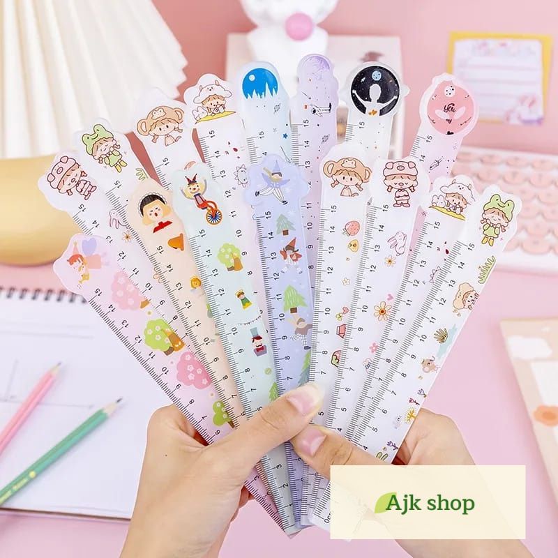 Penggaris Karakter Lucu 15cm Penggaris 15cm Dengan Banyak Motif Lucu