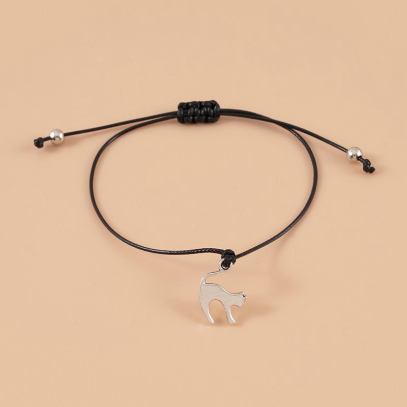 Gelang Pesona Kucing Hewan Yang Indah Untuk Pria Wanita Best Wishes Cat Jewelry Adjustable Animal Cat Lover Gift With Card