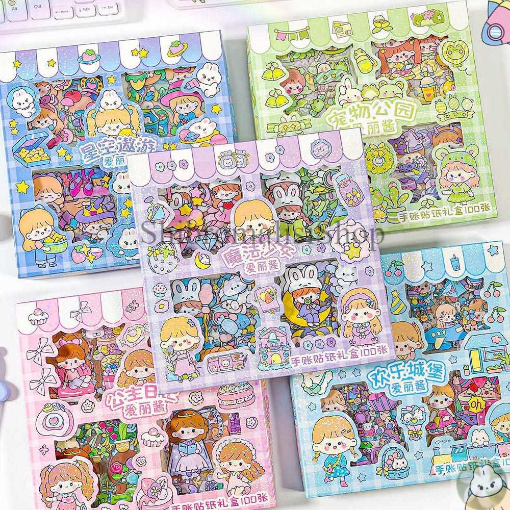 

Stiker Box KARAKTER 100 PCS STIKER VIRAL 1 BOX SET CUTE ESTETIK MOTIF