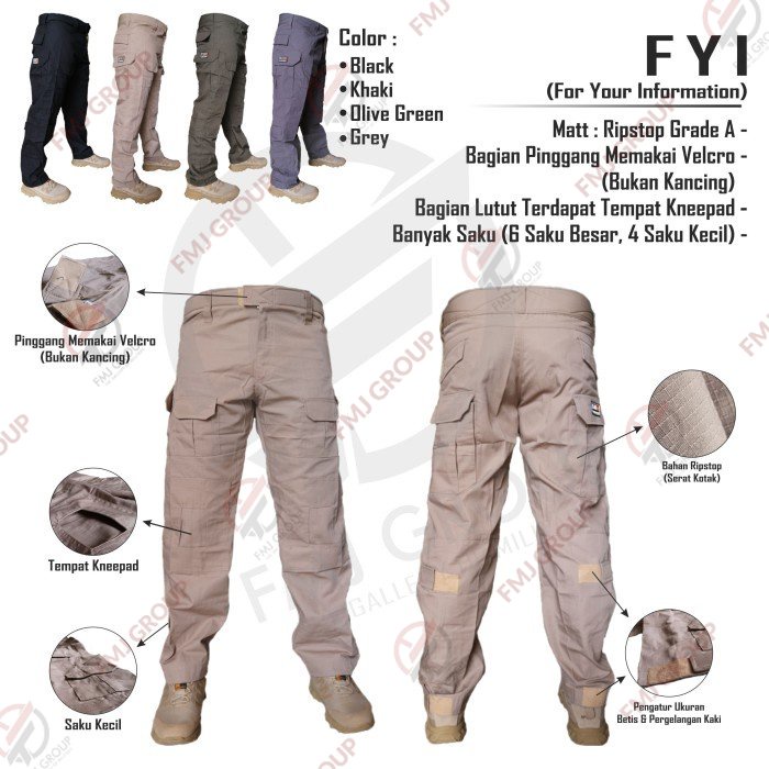 Celana Tactical Kneepad 511 - Celana Cargo PDL Casual Lapangan Decker