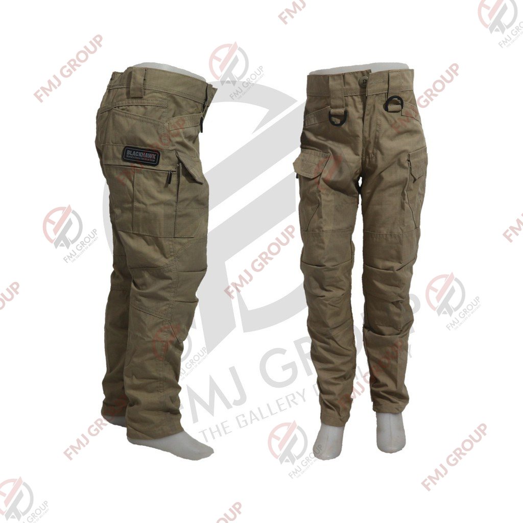 FMJ GROUP - Celana Pdl Tactical Blackhawk Anak Hitam, Krem Khaki, Abu Ripstop Kotak