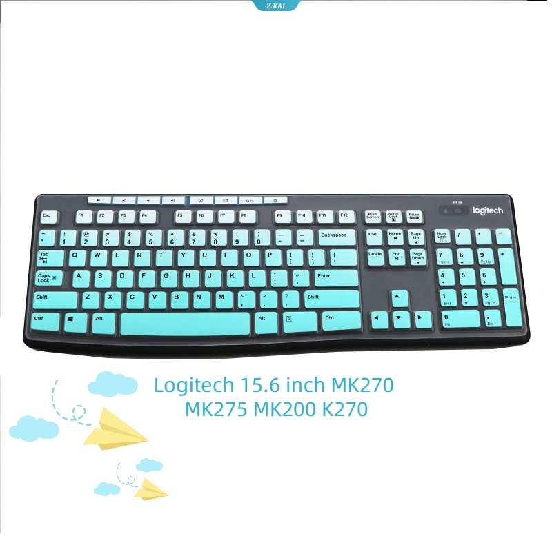 Desktop Model Logitech 15.6 Inch MK270 MK275 MK200 K2700 Penutup Pelindung Keyboard Komputer Tahan Air Dan Lembab Yang Dapat Dilepas Dan Dicuci [ZK]