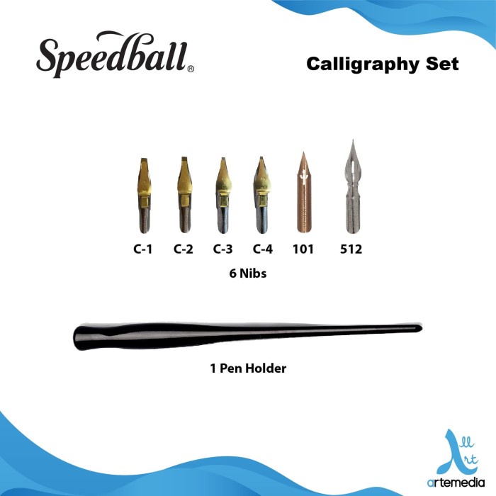 

Pena Kaligrafi Speedball Calligraphy Pen Nib and Penholder Set