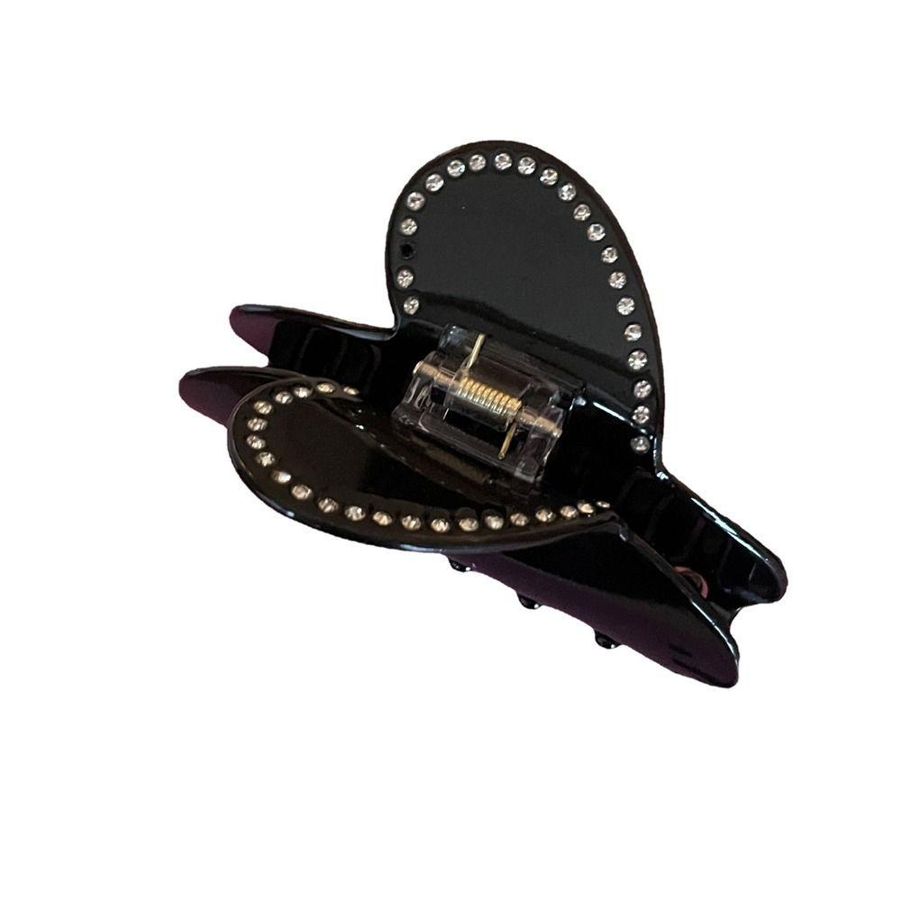 AUGUSTINA Heart Hair Claw Elegan Manis Ins Gadis Jepit Rambut Besar Hairgrips Korea Klip Rambut Zirkon Kristal Ponytail Holder