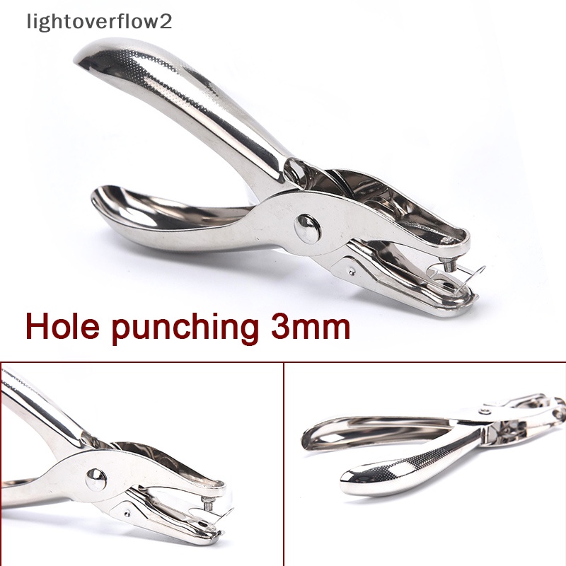 [lightoverflow2] 3mm Single Satu Lubang Hand Held Paper Puncher Alat Kerajinan Tangan Membuat Kartu DIY [ID]