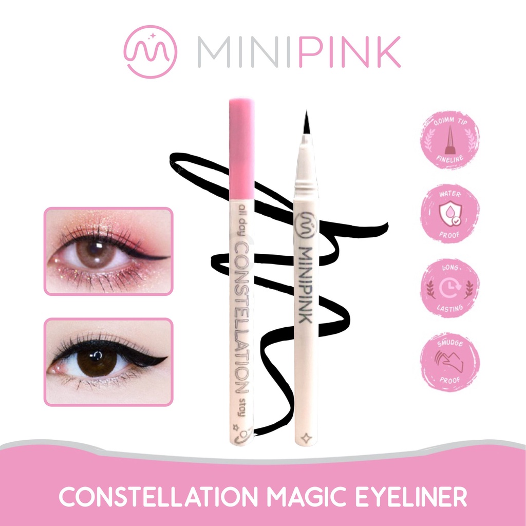 MINIPINK Premium Eyeliner Constellation Magic Brush Eye Liner Korea Pensil Anti Air Tahan Lama MP005