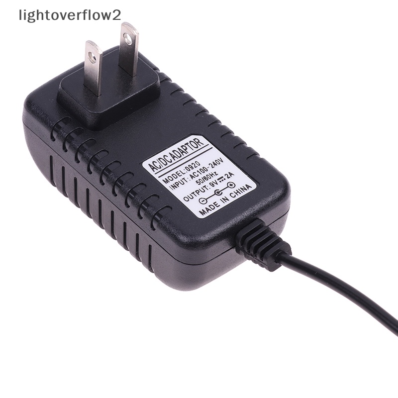 [lightoverflow2] Ac/dc 9V 2A Switching Power Supply Adapter Polarity Terbalik Negatif Luar Plug EU US UK 5.5mm x 2.1mm-2.5mm [ID]