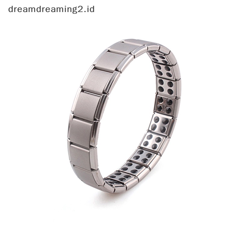 (drea) Gelang Titanium Steel Elastis Stretch Untuk Pria Wanita Energy Health Bangle//