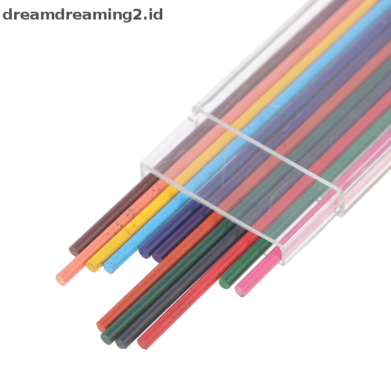 (drea) Tailors Chalk Pencil Patchwork Fabric Marker Pen Dengan 12pcs Refill DIY Jahit//