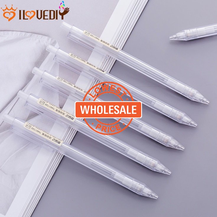 [Harga Grosir] [Unggulan] 1pc 0.5/0.7mm Pena Gambar Pensil Tekan Dengan Penghapus Batang Bening Frosted Pensil Otomatis Pensil Jepang Alat Tulis Siswa Perlengkapan Kantor Sekolah