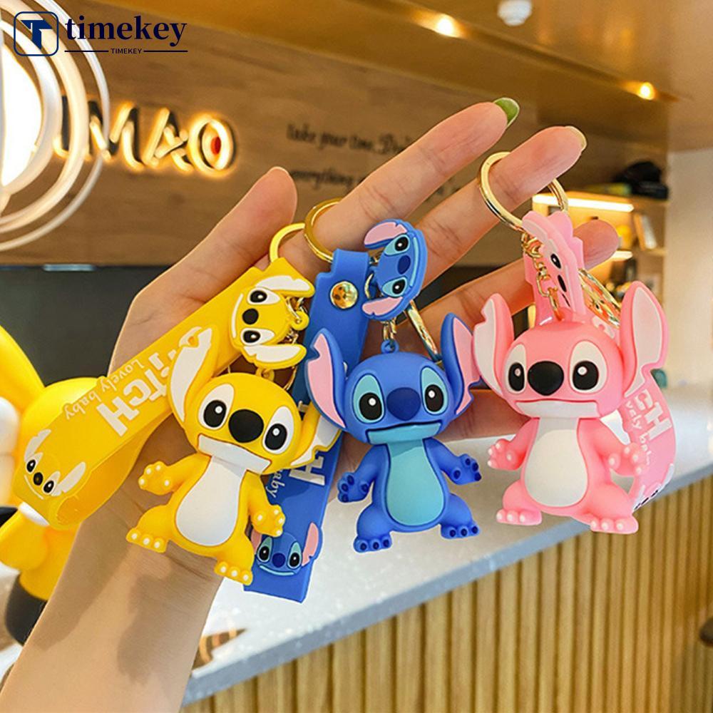 Timekey Gantungan Kunci Patung Anime PVC Kartun Keren Wanita Pria Anime Keyrings Untuk Pesta Ulang Tahun Anak C6Y7