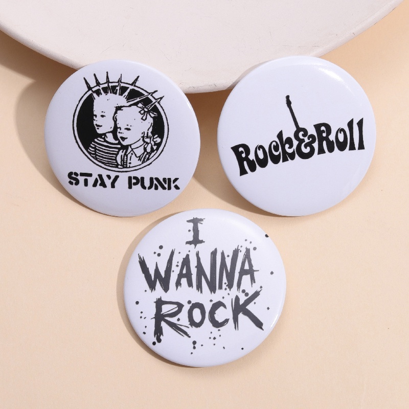 44mm Tinplate Ransel Lencana Band Rock Logo Bros Aksesoris Pakaian Gaya Punk Pin A Hadiah Untuk Teman