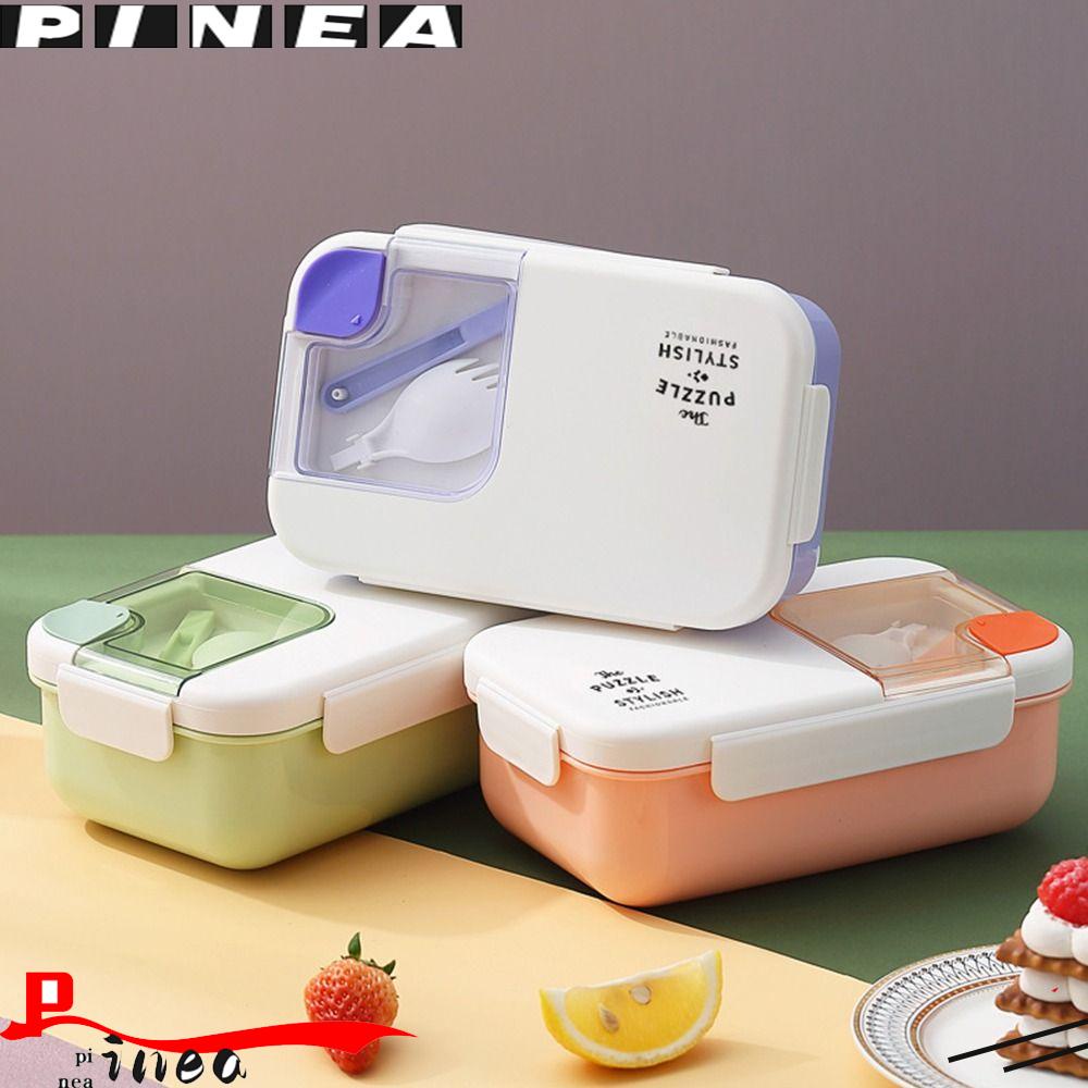 Pineapple Lunch Box Portable Untuk Pelajar Pekerja Kantor Dengan Wadah Makanan Sendok