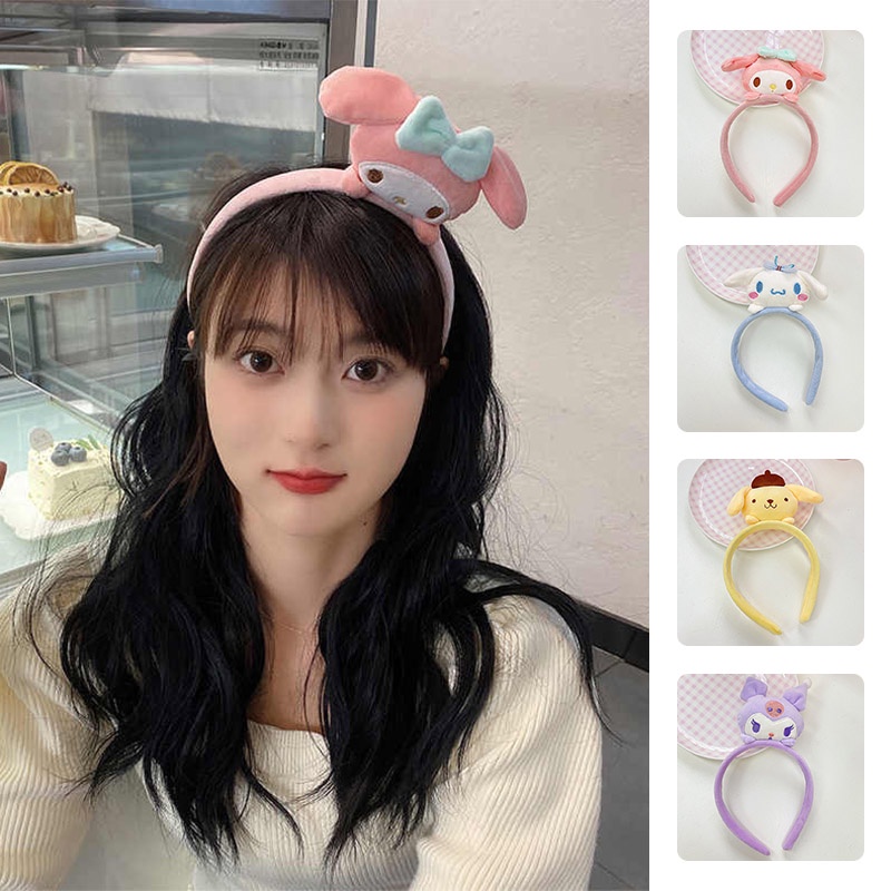 COD Bando Kartakter Ikat Kepala Cinnamoroll Anjing Melodi Mewah Tiga Dimensi Kartun Wajah Mencuci Bando korea Rambut Aksesoris