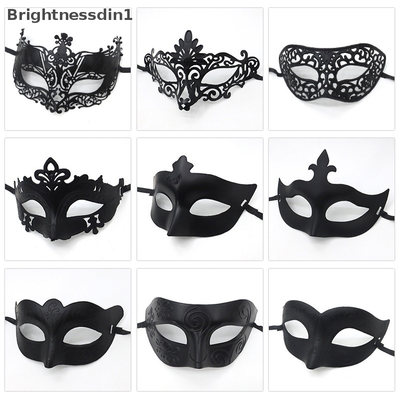 [Brightnessdin1] 1pc Topeng Masquerade Topeng Pesta Kostum Halloween Wanita Pria Fancy Dress Butik