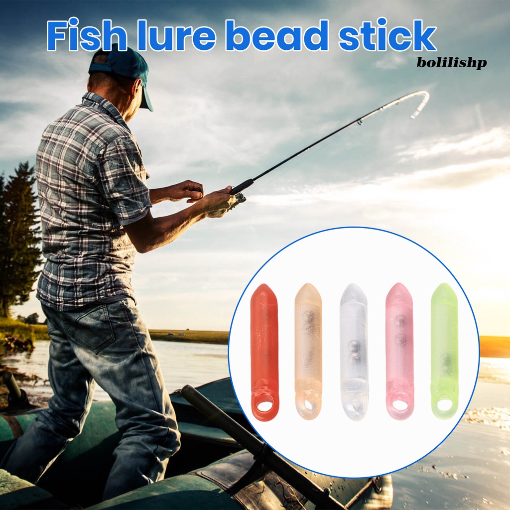 Bo-10pcs Fluorescent Color Plastik Shell Lubang Gantung Memancing Rattle Bead Keras 2manik Baja Ikan Umpan Rattle Stick Aksesoris Memancing