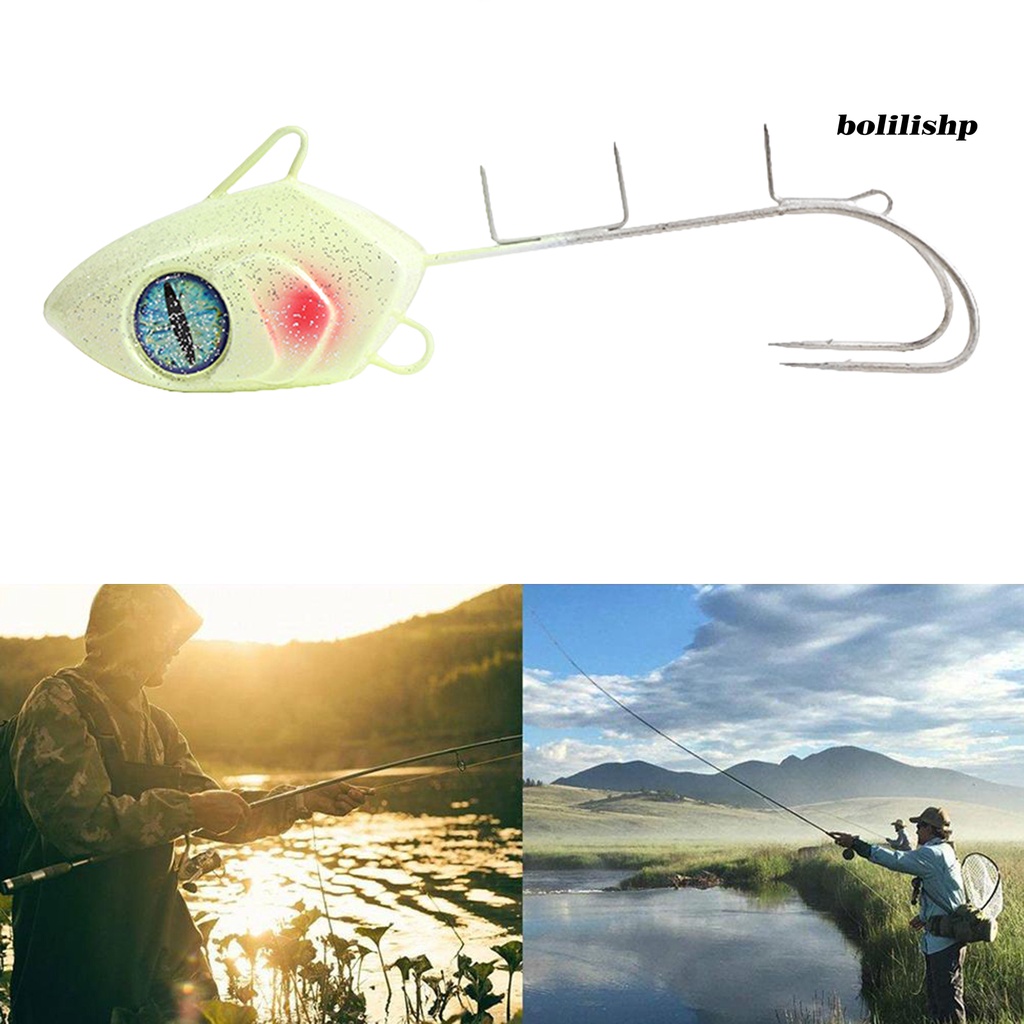 Bo-17cm/500g Kepala Ikan Kait Desain Bercahaya Ujung Kait Tajam Tahan Lama Kekuatan Tinggi 3D Simulasi Fisheye Memancing Compact Jig Head Fishing Hook Untuk Memancing Tanah