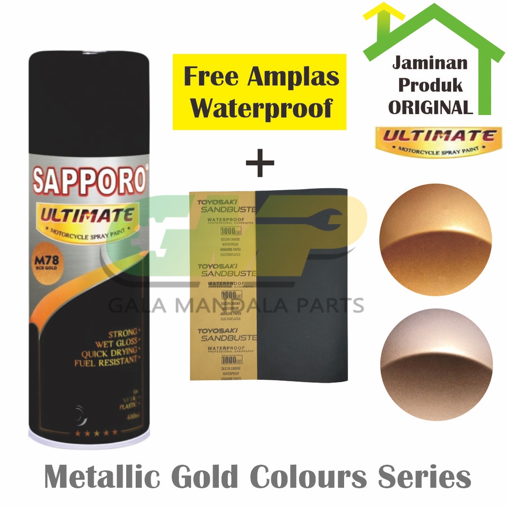 

SAPPORO Ultimate Metallic Gold Series Cat Semprot Pilox M60 78 83 Aerosol