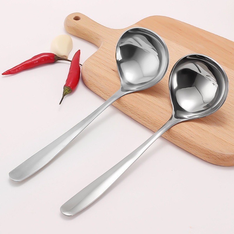 1pc Sendok Penebalan Stainless Steel 304multifungsi Pegangan Panjang Kreatif Hot Pot Spoon Soup Ladle Home Kitchen Tools