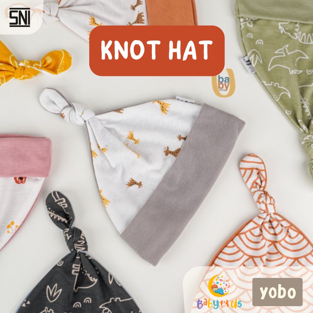 YOBO Beanie Knot Hat - Topi Bayi Ikat Lembut