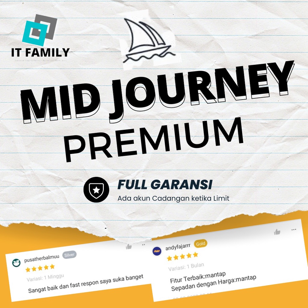 MIDJOURNEY PREMIUM UNLIMITED 30 HARI BERGARANSI LEGAL WEB RESMI
