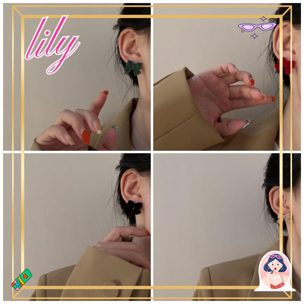 Anting LILY Perhiasan Fashion Baru Anting Menjuntai Jarum Perak925