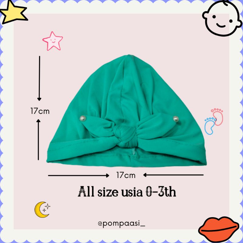 Turban Pita kelinci mutiara / Turban bayi