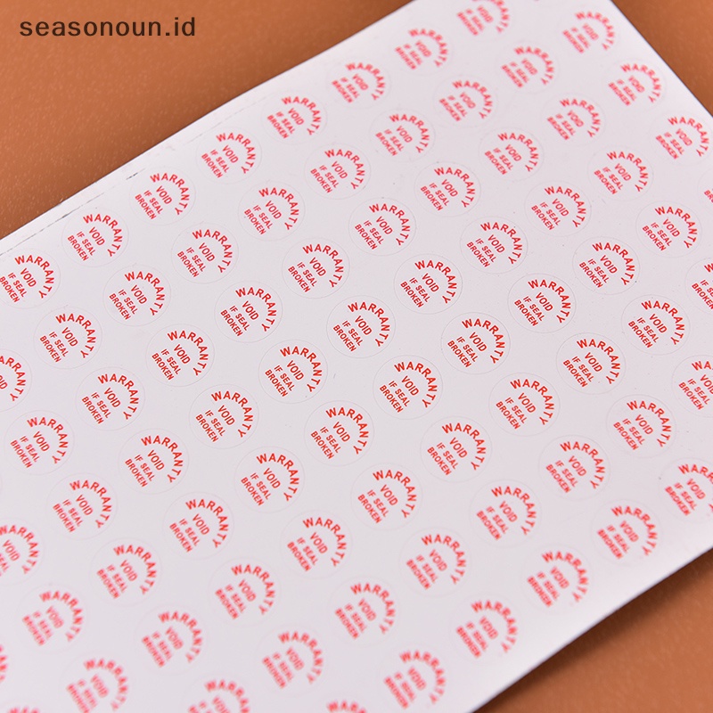 Seasonoun 2sheets/208pcs Garansi Void Jika Rusak Perlindungan Keamanan Label Stiker Segel.