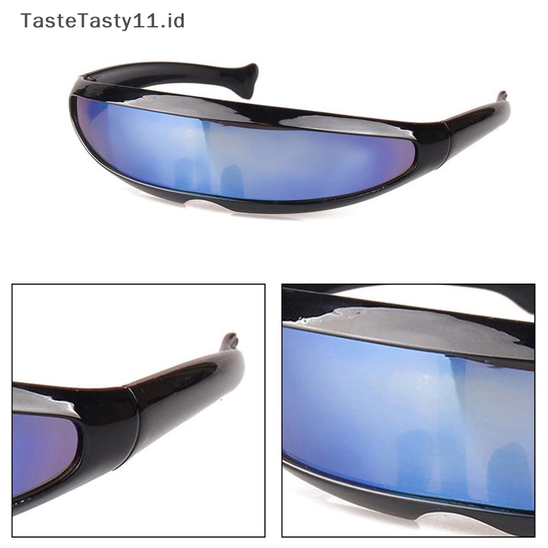 Tastetasty Personality Sunglasses Mercury Lens Kacamata Laser Mengemudi Perjalanan Tahan Angin.