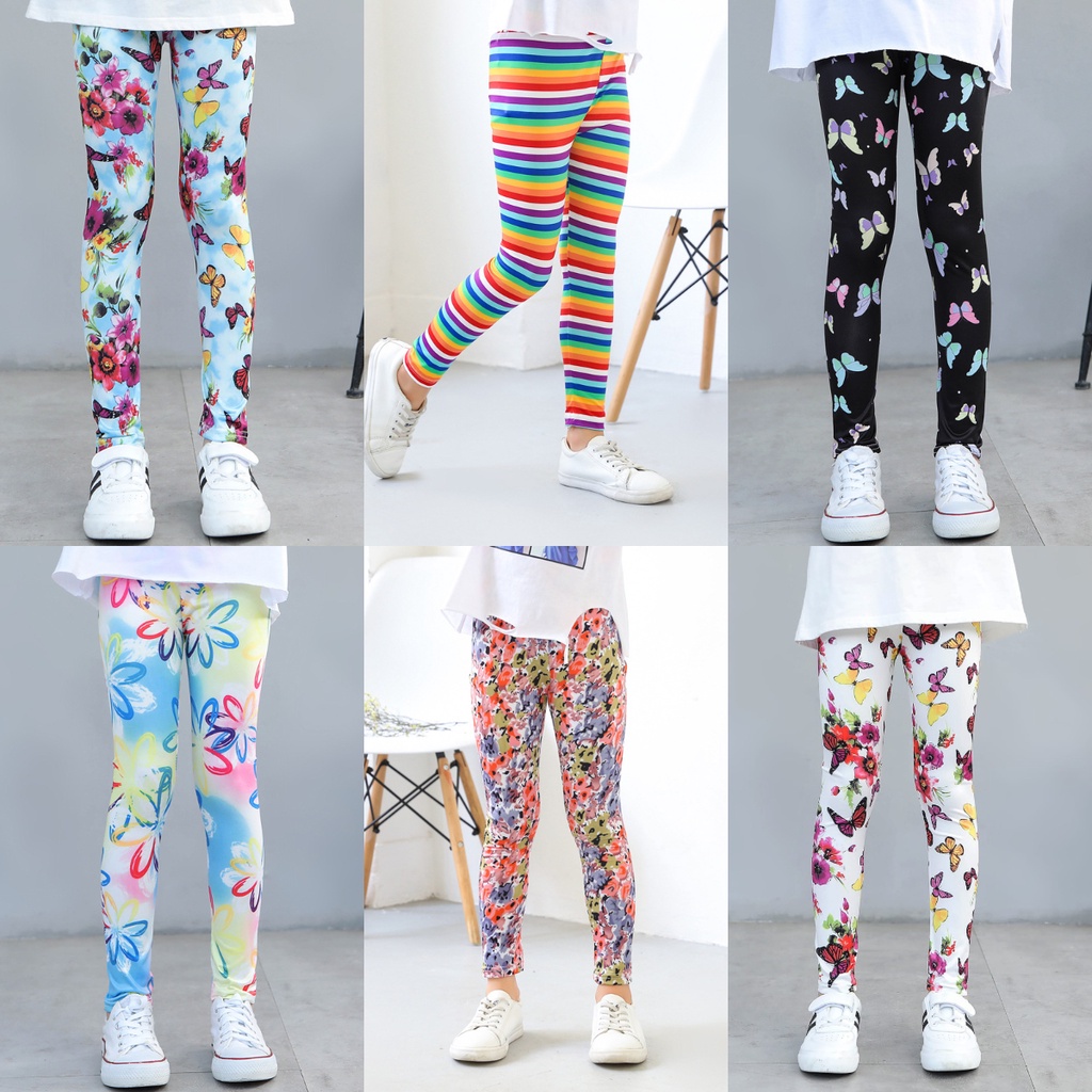 (LGAG-LGAL) LEGGING KATUN IMPOR STRETCH PANJANG CETAK MOTIF LUCU ALA KOREA ANAK PEREMPUAN IMPORT 3-9 TH