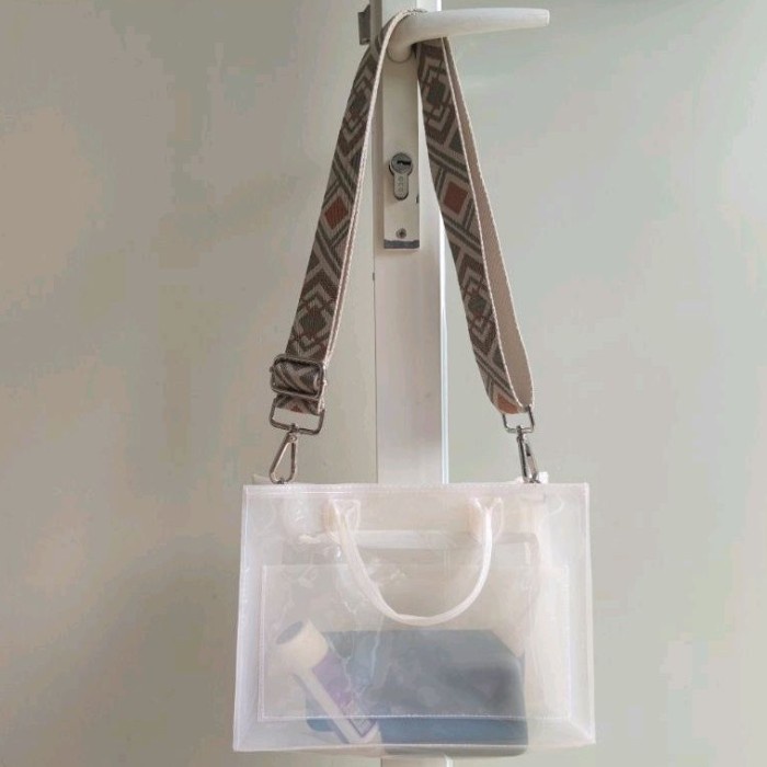 DIAMOND BAG TAS KONSER PVC JELLY TRANSPARENT SLING BAG