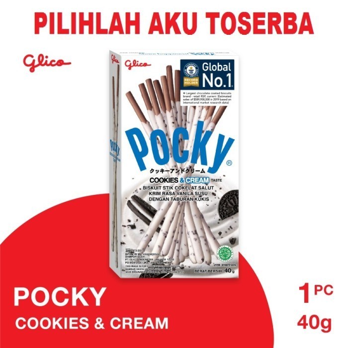 Glico Pocky REGULAR PACK COOKIES &amp; CREAM - ( HARGA 1 DUS )