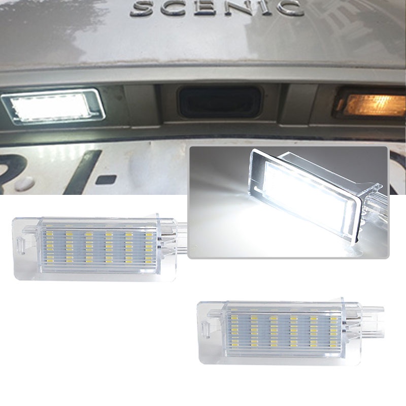 2pcs Lampu Plat Nomor LED Lampu Untuk Renault Captur J5/Espace MK4/Fluence/Scenic MK2 MPV/Grand Scenic MK2 MK3/Lintang