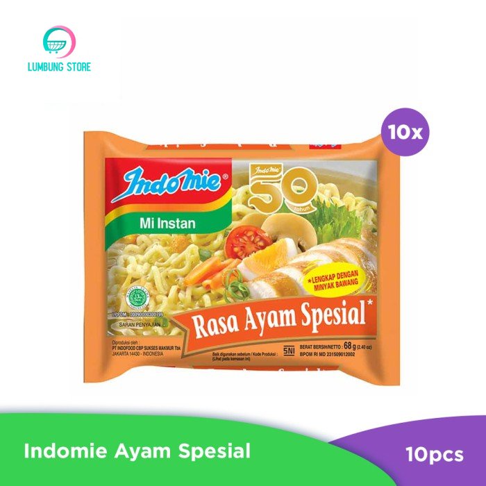 

Indomie Mie Instant Ayam Spesial 10 pcs