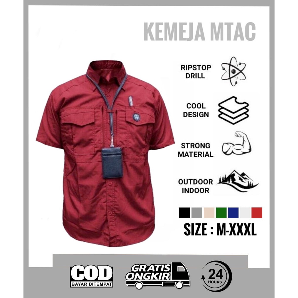 KEMEJA TACTICAL MTAC PENDEK / KEMEJA TACTICAL LAPANGAN