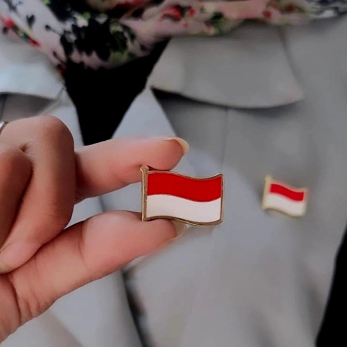 Pin Bendera Merah Putih Pin Bros Pawai 17 Agustus Acc Peniti Jilbab Dekorasi 17an Kemerdekaan RI Merah Putih Harga Grosir Termurah